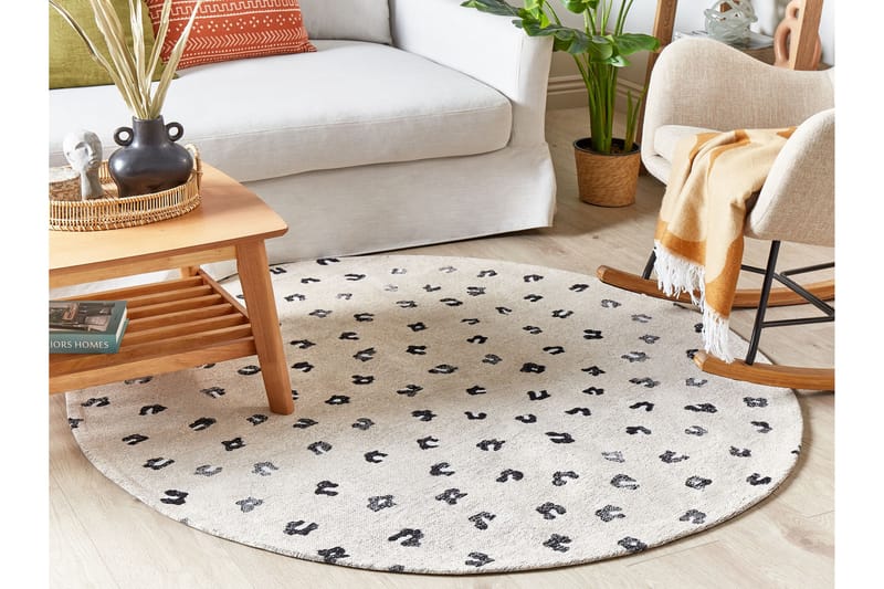 Ryamatta Afis 140 cm Rund - Beige - Textil & mattor - Matta - Modern matta - Ryamatta