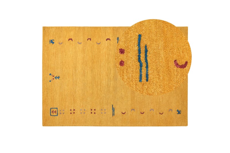 Ryamatta Akalan 140x200 cm - Gul - Textil & mattor - Matta - Modern matta - Ryamatta