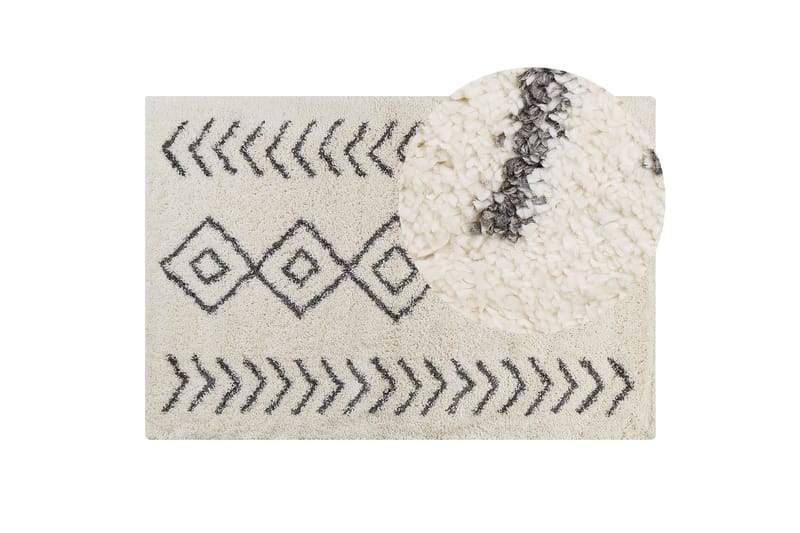 Ryamatta Ayrum 200x300 cm - Svart/Vit - Textil & mattor - Matta - Modern matta - Ryamatta