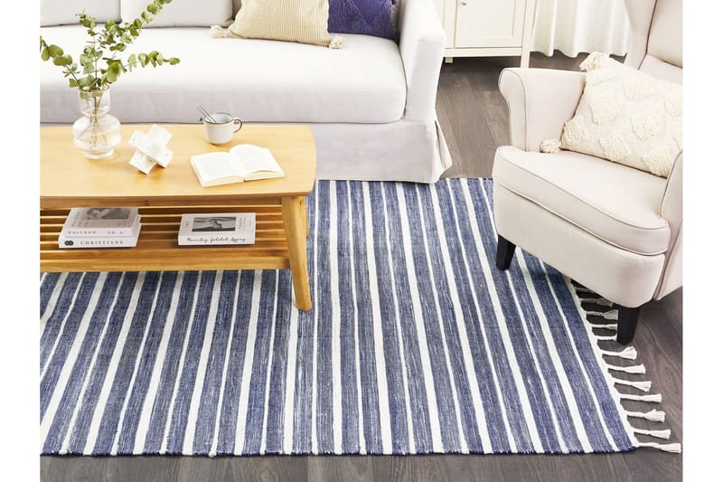 Ryamatta Bademli 160x230 cm - Blå - Textil & mattor - Matta - Modern matta - Ryamatta