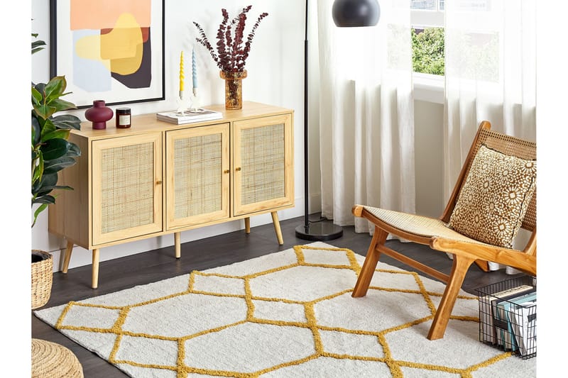 Ryamatta Beyler 160x230 cm - Svart/Vit - Textil & mattor - Matta - Modern matta - Ryamatta