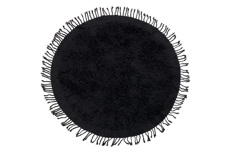 Ryamatta Bitlis 140 cm Rund - Svart - Textil & mattor - Matta - Modern matta - Ryamatta
