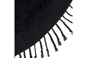 Ryamatta Bitlis 140 cm Rund - Svart - Textil & mattor - Matta - Modern matta - Ryamatta