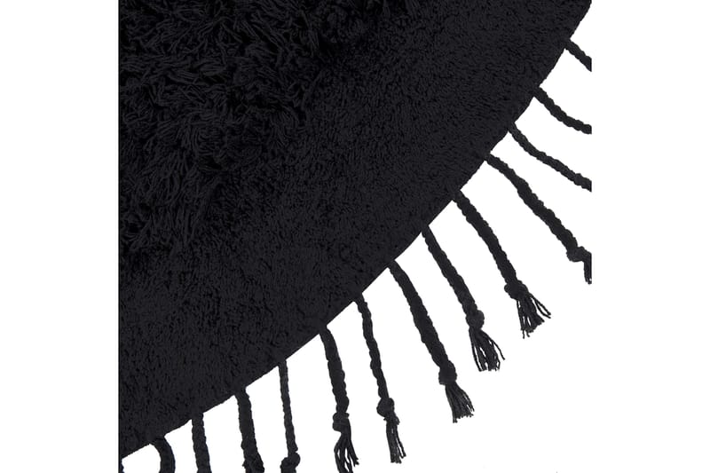 Ryamatta Bitlis 140 cm Rund - Svart - Textil & mattor - Matta - Modern matta - Ryamatta