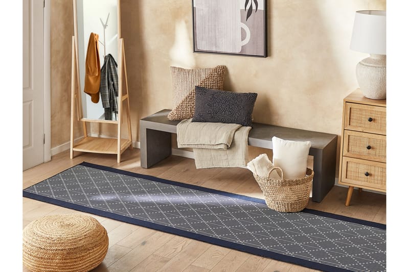 Ryamatta Charvad 80x240 cm - Blå - Textil & mattor - Matta - Modern matta - Ryamatta