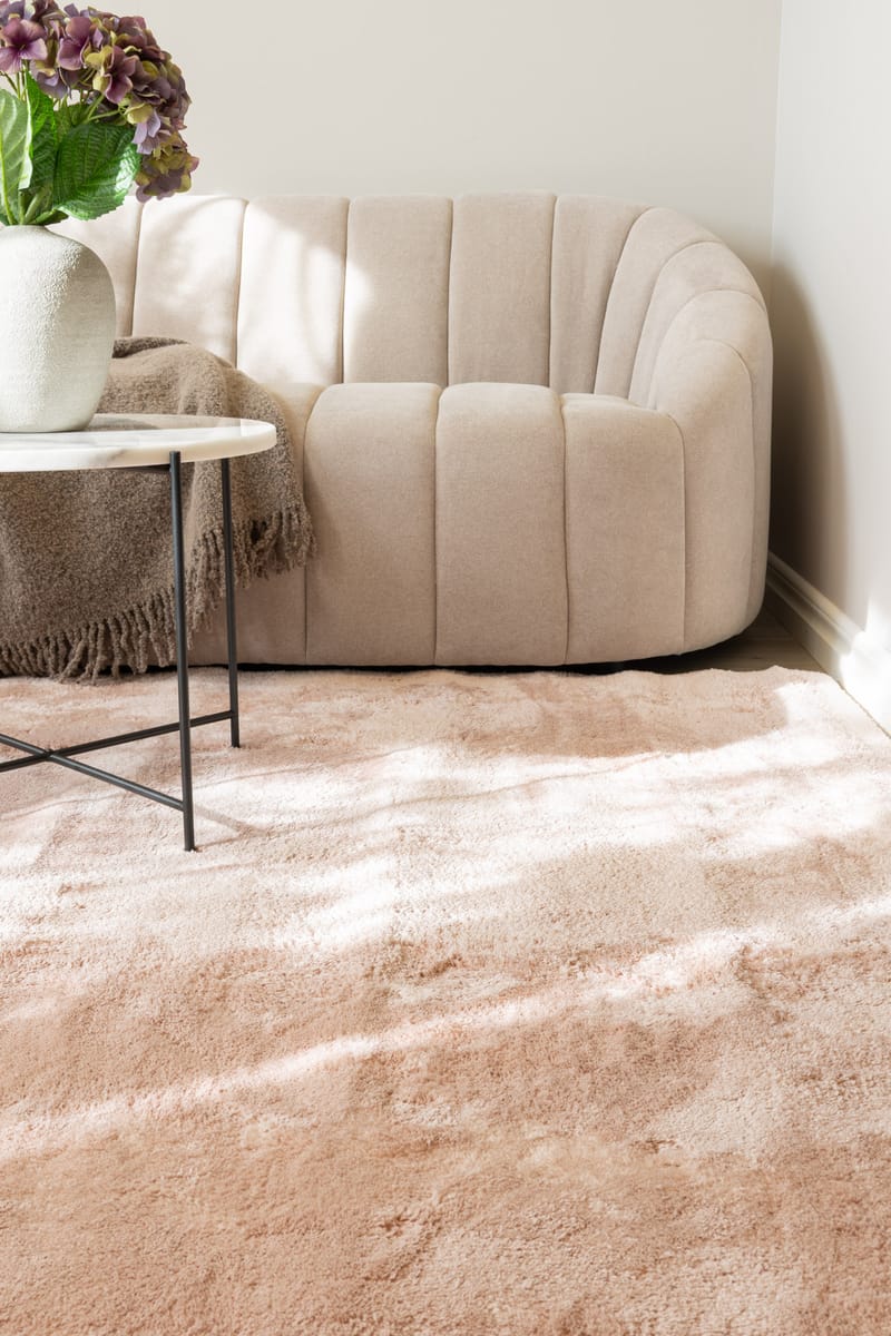 Cozy Ryamatta 133x190 cm Rektangulär - Rosa - Textil & mattor - Matta - Modern matta - Ryamatta