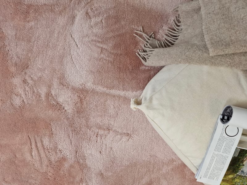 Cozy Ryamatta 133x190 cm Rektangulär - Rosa - Textil & mattor - Matta - Modern matta - Ryamatta