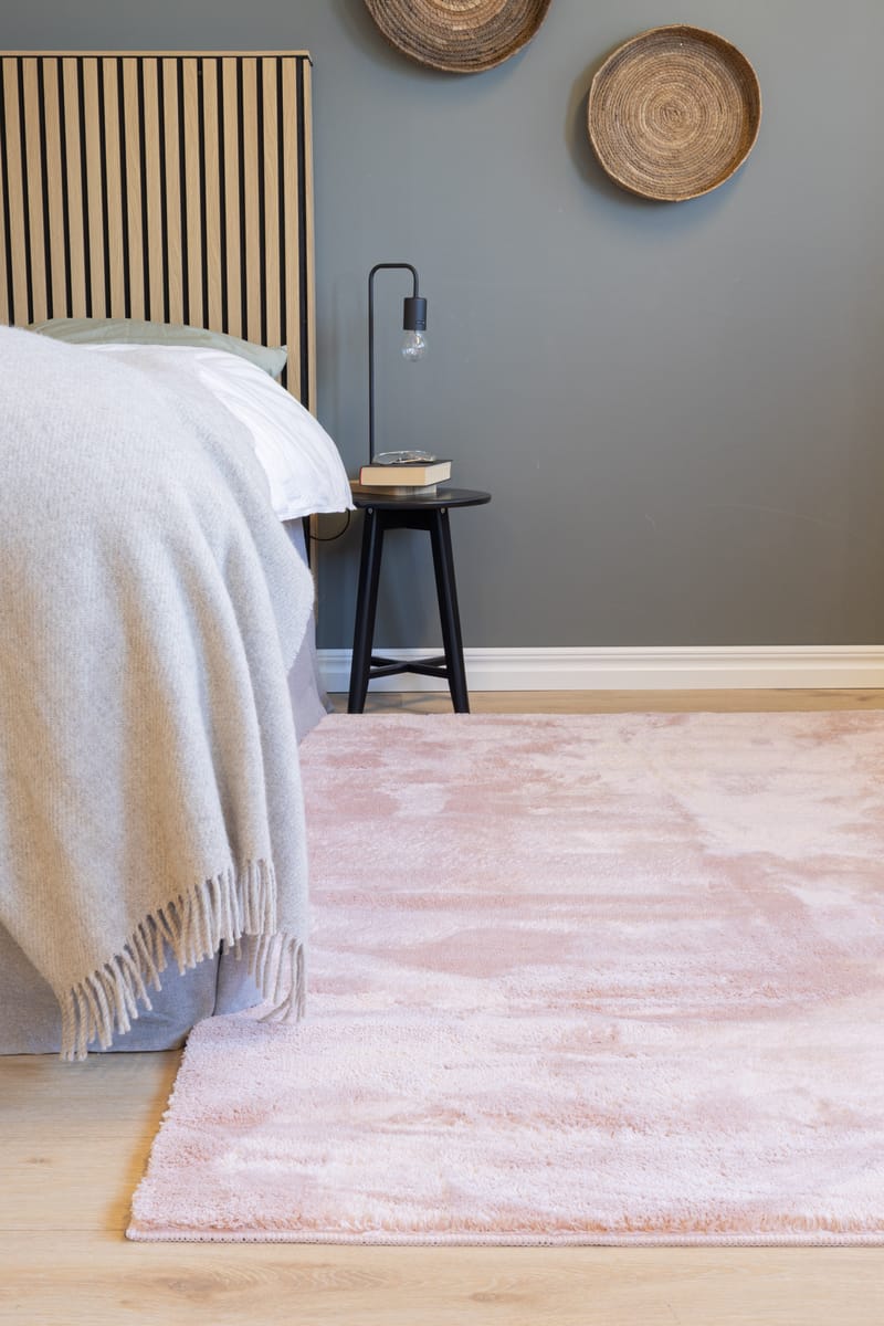 Cozy Ryamatta 133x190 cm Rektangulär - Rosa - Textil & mattor - Matta - Modern matta - Ryamatta