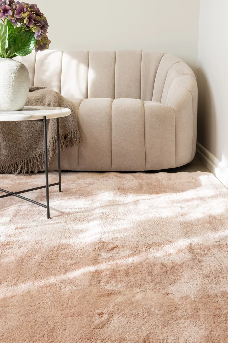 Cozy Ryamatta 133x190 cm Rektangulär - Rosa - Textil & mattor - Matta - Modern matta - Ryamatta