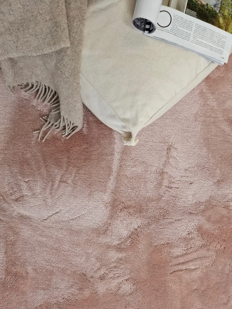 Cozy Ryamatta 133x190 cm Rektangulär - Rosa - Textil & mattor - Matta - Modern matta - Ryamatta