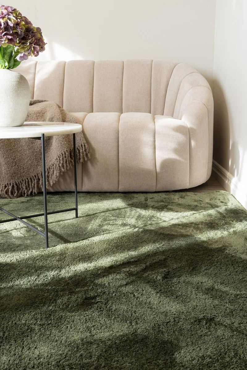 Cozy Ryamatta 160x230 cm Rektangulär - Grön - Textil & mattor - Matta - Modern matta - Ryamatta