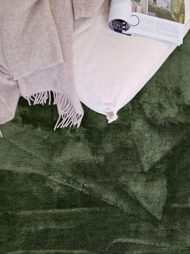 Cozy Ryamatta 160x230 cm Rektangulär - Grön - Textil & mattor - Matta - Modern matta - Ryamatta