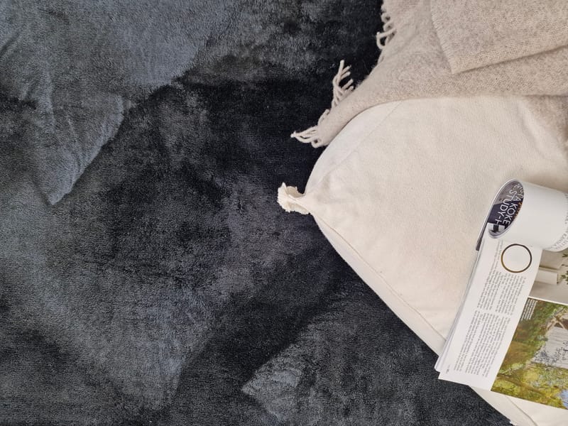 Cozy Ryamatta 160x230 cm Rektangulär - Svart - Textil & mattor - Matta - Modern matta - Ryamatta