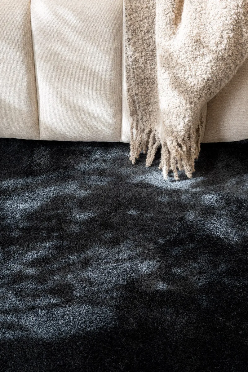 Cozy Ryamatta 160x230 cm Rektangulär - Svart - Textil & mattor - Matta - Modern matta - Ryamatta