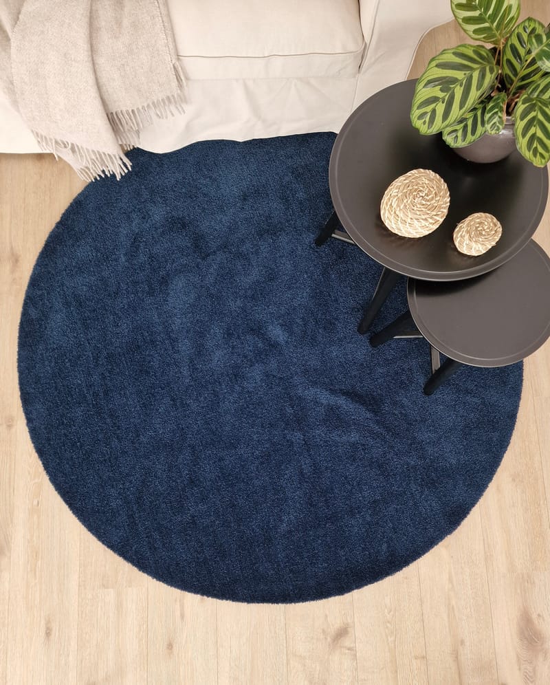 Feel Matta 160 Rund - Blå - Textil & mattor - Matta - Modern matta - Ryamatta