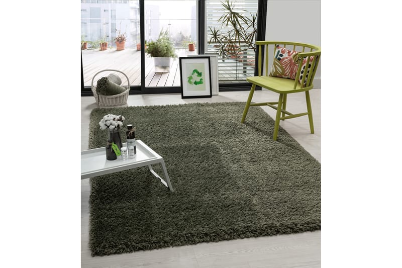 Floki Ryamatta 133x190 cm Rektangulär - Smaragdgrön - Textil & mattor - Matta - Modern matta - Ryamatta