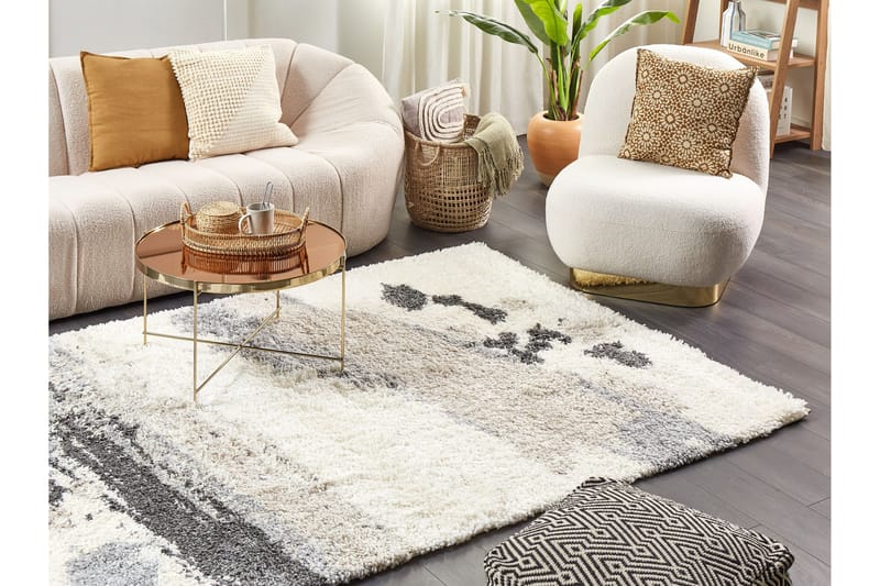 Ryamatta Goris 200x300 cm - Svart/Vit - Textil & mattor - Matta - Modern matta - Ryamatta
