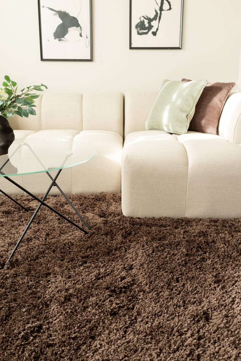 Handvävd Matta Sorrento 200x300 cm - Mörkbrun - Textil & mattor - Matta - Modern matta - Ryamatta