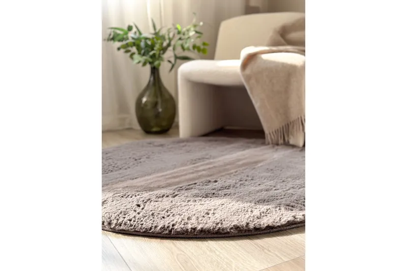 Heaven Ryamatta Antracit rund 160 - Antracit - Textil & mattor - Matta - Modern matta - Ryamatta