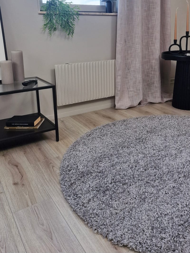 Lounge Ryamatta 160 cm Rund - Silver - Textil & mattor - Matta - Modern matta - Ryamatta