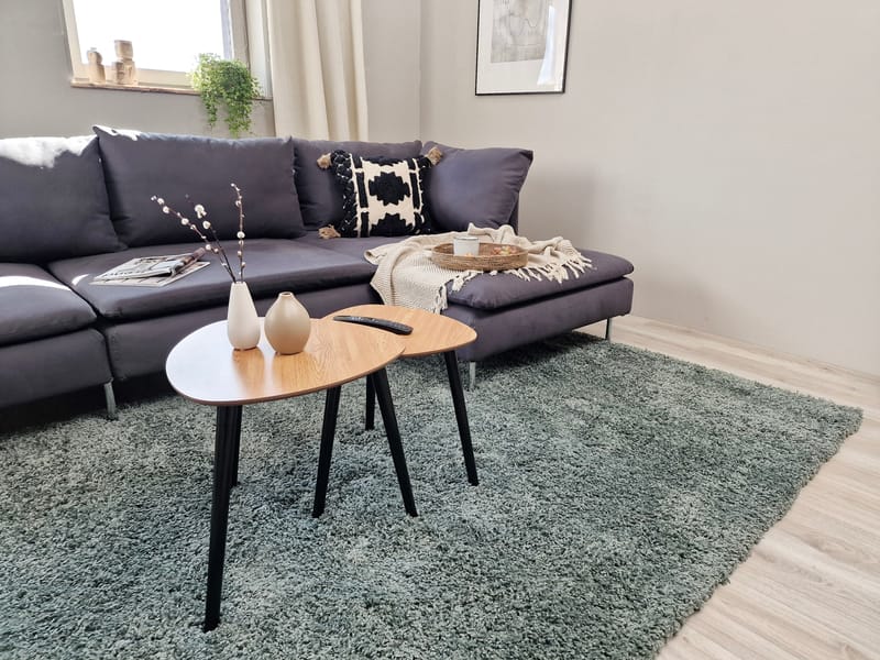 Lounge Ryamatta 200x290 cm Rektangulär - Grön - Textil & mattor - Matta - Modern matta - Ryamatta