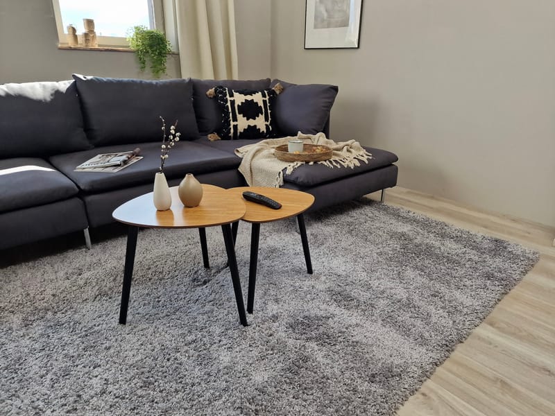 Lounge Ryamatta 200x290 cm Rektangulär - Silver - Textil & mattor - Matta - Modern matta - Ryamatta