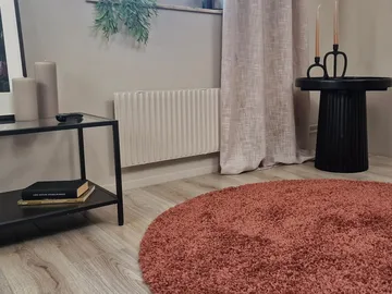 Lounge Ryamatta 240 cm Rund - Koppar - Textil & mattor - Matta - Modern matta - Ryamatta