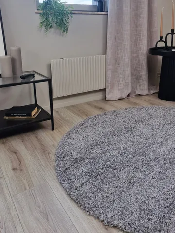 Lounge Ryamatta 240 cm Rund - Silver - Textil & mattor - Matta - Modern matta - Ryamatta