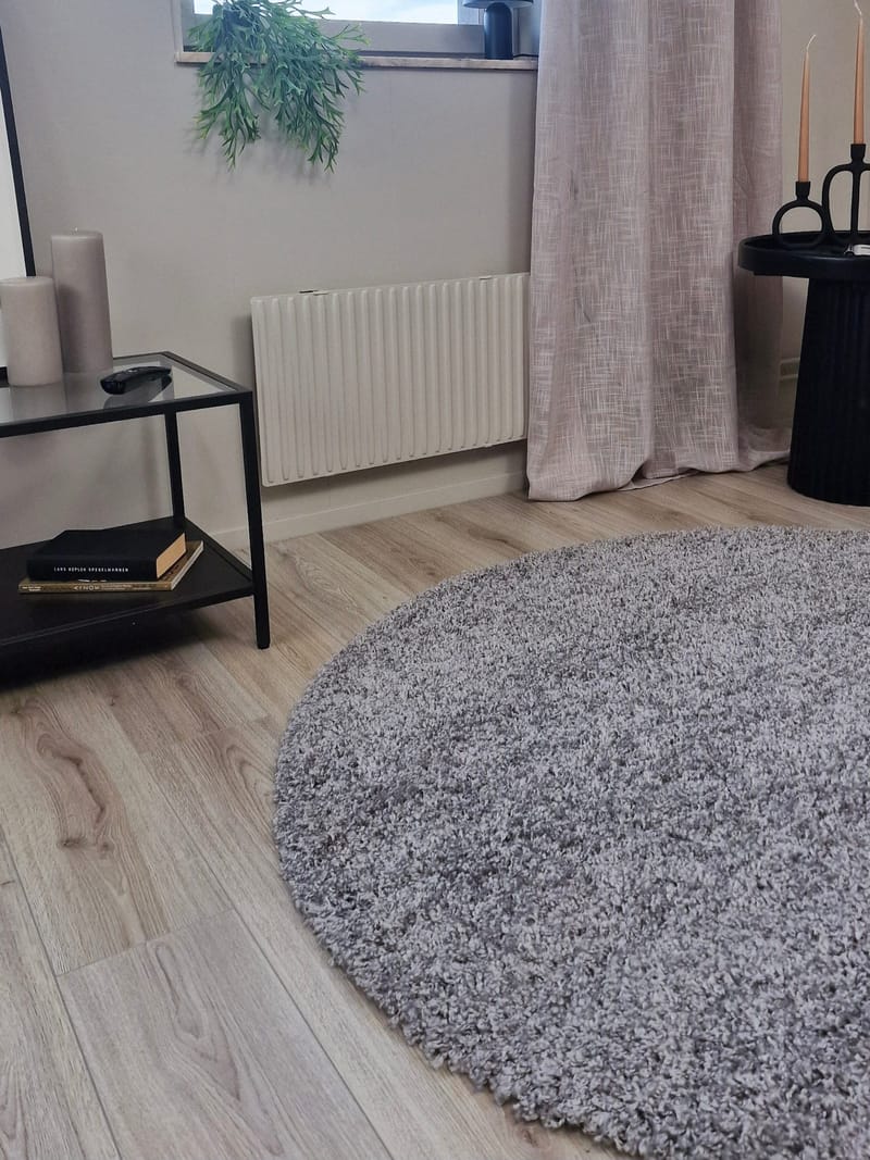 Lounge Ryamatta 240 cm Rund - Silver - Textil & mattor - Matta - Modern matta - Ryamatta