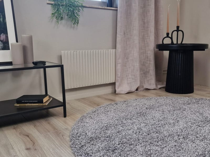 Lounge Ryamatta 240 cm Rund - Silver - Textil & mattor - Matta - Modern matta - Ryamatta