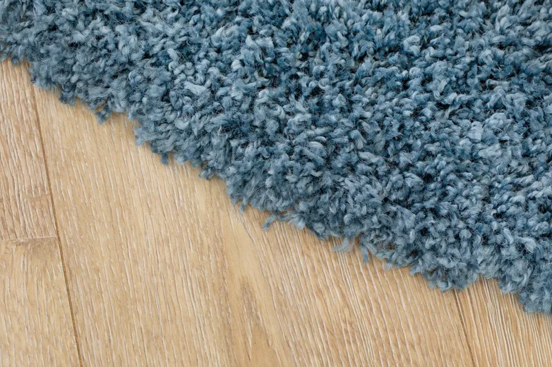 Lounge Ryamatta 240 cm Rund - Petrolblå - Textil & mattor - Matta - Modern matta - Ryamatta