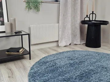 Lounge Ryamatta 240 cm Rund - Petrolblå - Textil & mattor - Matta - Modern matta - Ryamatta