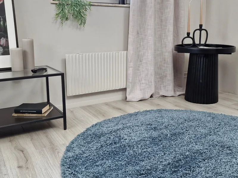 Lounge Ryamatta 240 cm Rund - Petrolblå - Textil & mattor - Matta - Modern matta - Ryamatta