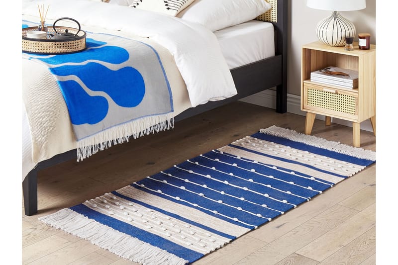 Ryamatta Kondhali 80x150 cm - Blå - Textil & mattor - Matta - Modern matta - Ryamatta