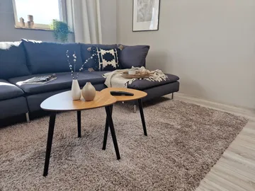 Lounge Ryamatta 160x230 cm Rektangulär - Linne - Textil & mattor - Matta - Modern matta - Ryamatta