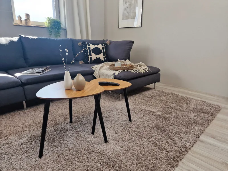 Lounge Ryamatta 160x230 cm Rektangulär - Linne - Textil & mattor - Matta - Modern matta - Ryamatta