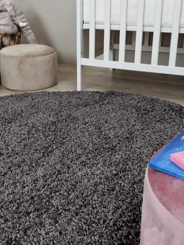 Lounge Ryamatta 200 cm Rund - Grafit - Textil & mattor - Matta - Modern matta - Ryamatta