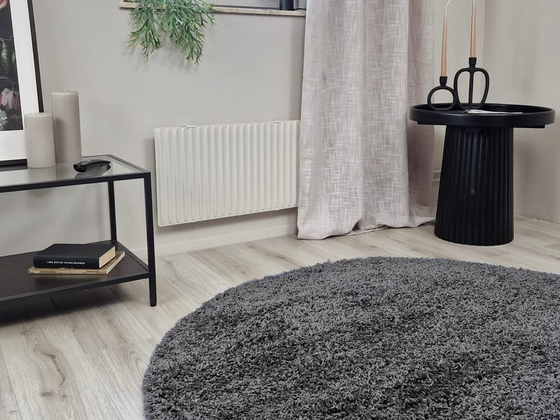 Lounge Ryamatta 200 cm Rund - Grafit - Textil & mattor - Matta - Modern matta - Ryamatta