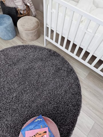 Lounge Ryamatta 200 cm Rund - Grafit - Textil & mattor - Matta - Modern matta - Ryamatta