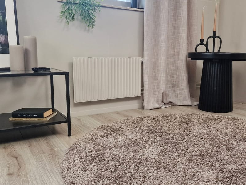 Lounge Ryamatta 240 cm Rund - Linne - Textil & mattor - Matta - Modern matta - Ryamatta