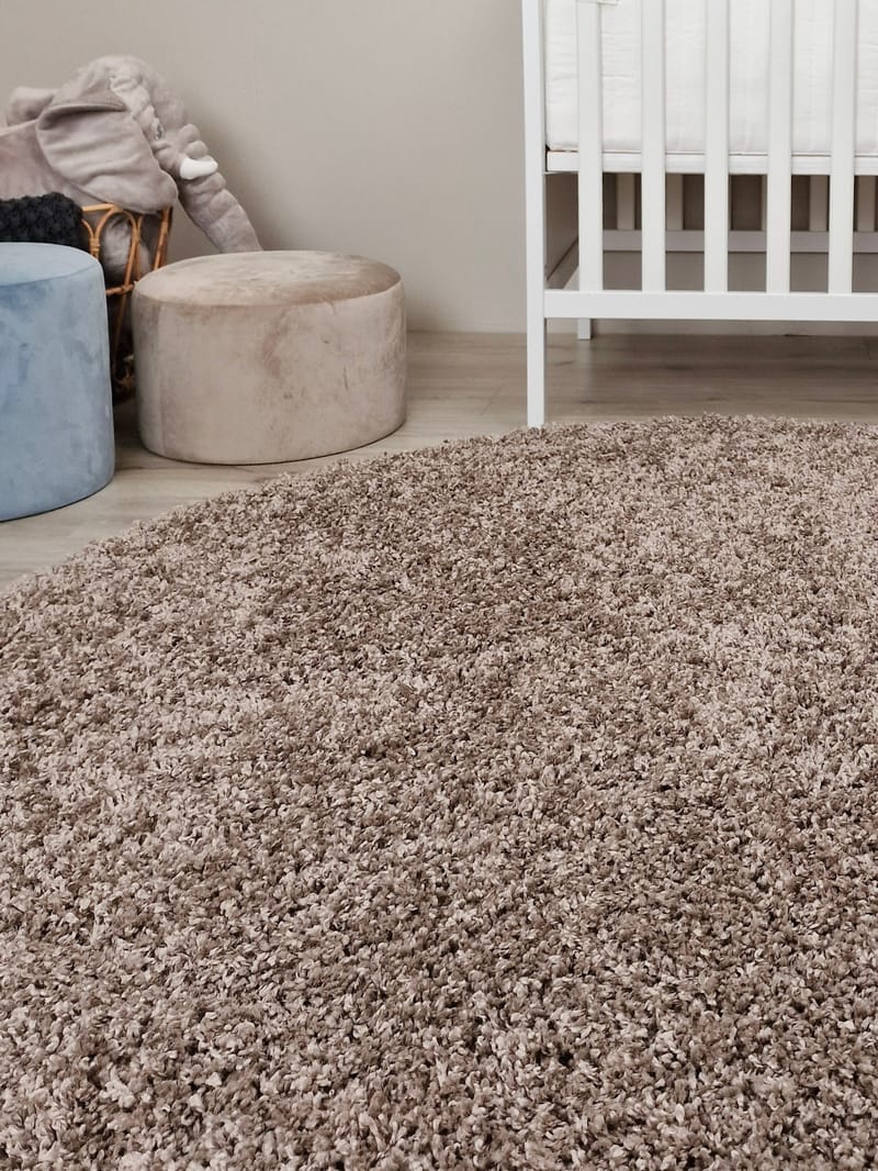 Lounge Ryamatta 240 cm Rund - Linne - Textil & mattor - Matta - Modern matta - Ryamatta