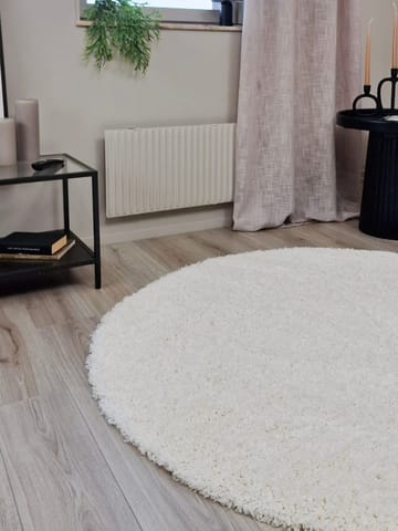 Lounge Ryamatta 240 cm Rund - Vit - Textil & mattor - Matta - Modern matta - Ryamatta