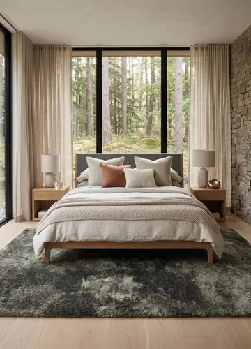 Maskinvävd Matta Novelle 200x290 cm - Sammetsgrön - Textil & mattor - Matta - Modern matta - Ryamatta