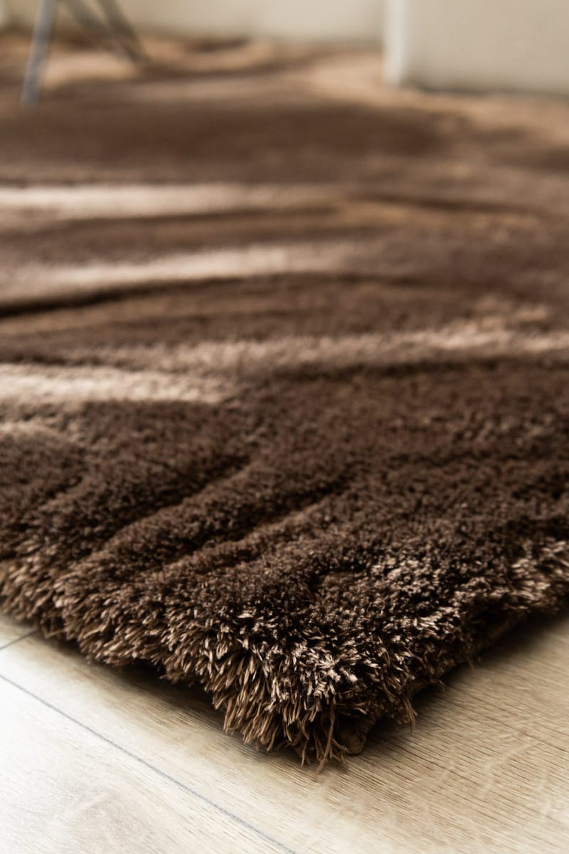 Maskinvävd Matta Novelle Kravdratisk 240x240 cm - Choklad - Textil & mattor - Matta - Modern matta - Ryamatta