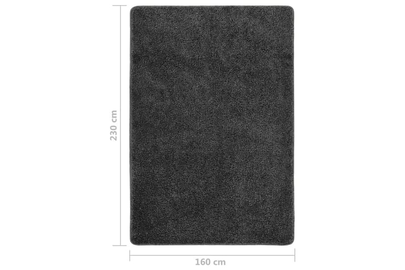 Matta mörkgrå 160x230 cm halkfri - Grå - Ryamatta