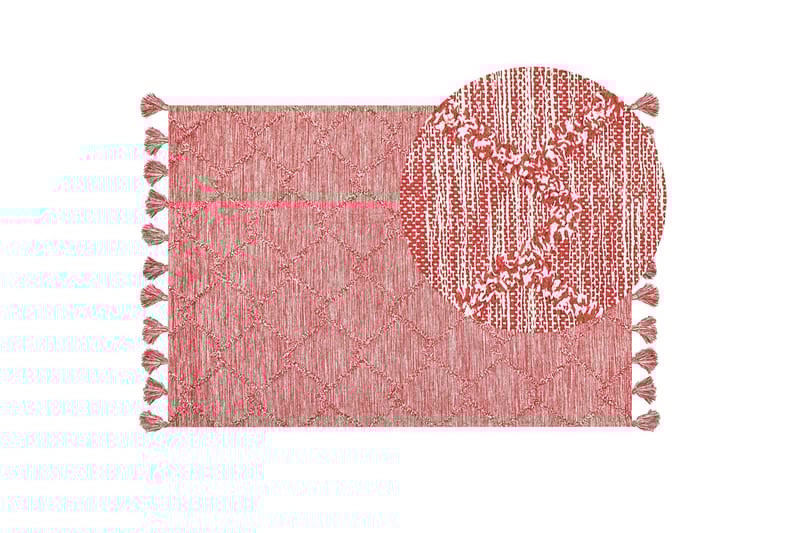 Ryamatta Nigde 160x230 cm - Röd - Textil & mattor - Matta - Modern matta - Ryamatta