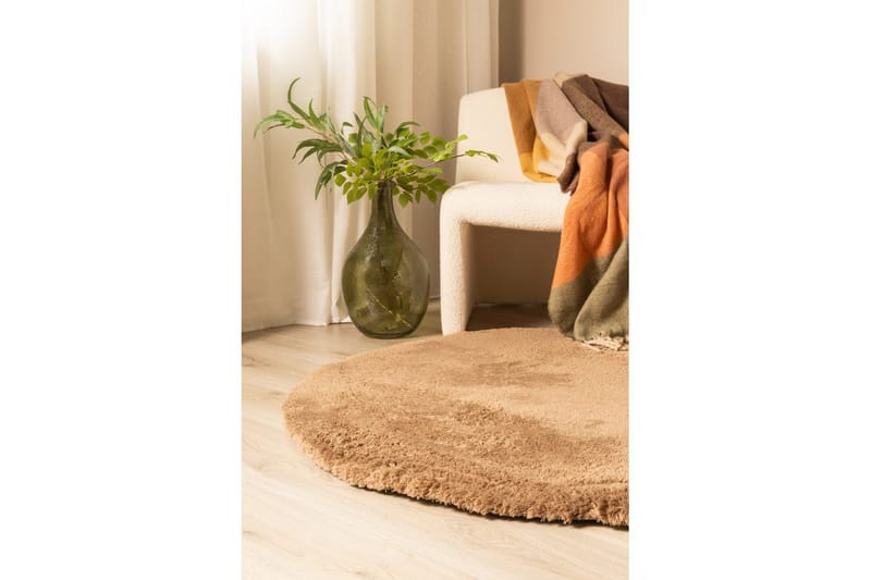 Ryamatta Royal Deluxe Rund - 120x120 cm, Mocca - Textil & mattor - Matta - Modern matta - Ryamatta