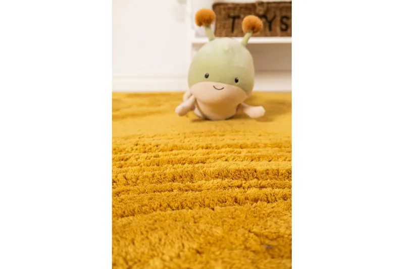 Ryamatta Royal Deluxe Rund - 120x120 cm, Yellow - Textil & mattor - Matta - Modern matta - Ryamatta