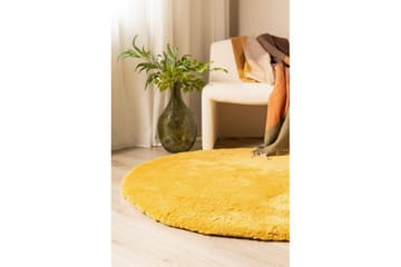 Ryamatta Royal Deluxe Rund - 120x120 cm, Yellow - Textil & mattor - Matta - Modern matta - Ryamatta