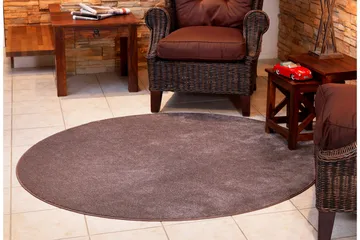 Satine Matta Rund 133 cm Brun - Vm Carpet - Textil & mattor - Matta - Modern matta - Ryamatta
